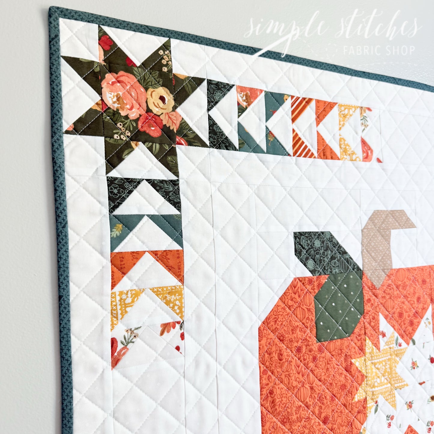 Pumpkin Fade Away Mini Quilt PDF Pattern