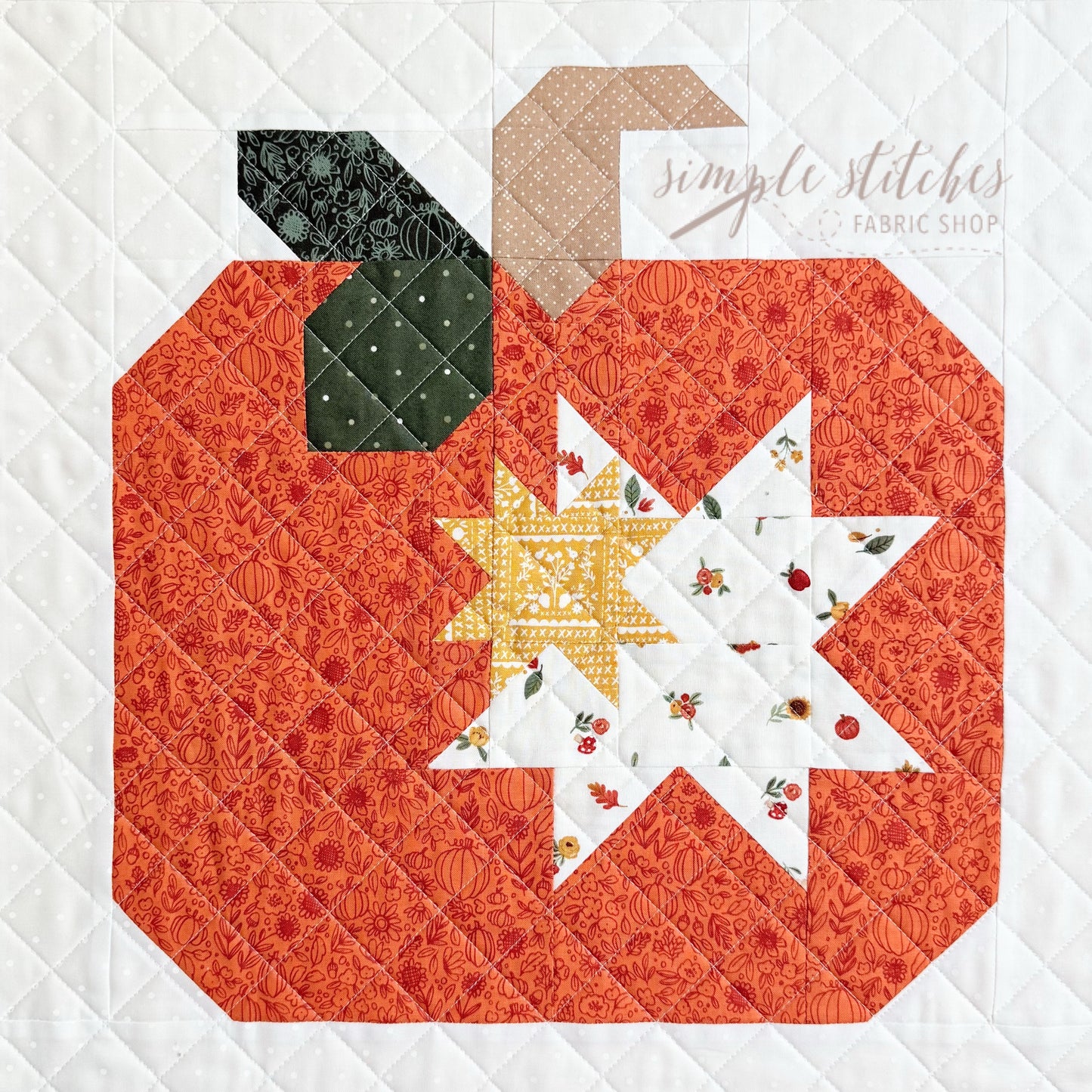 Pumpkin Fade Away Mini Quilt PDF Pattern