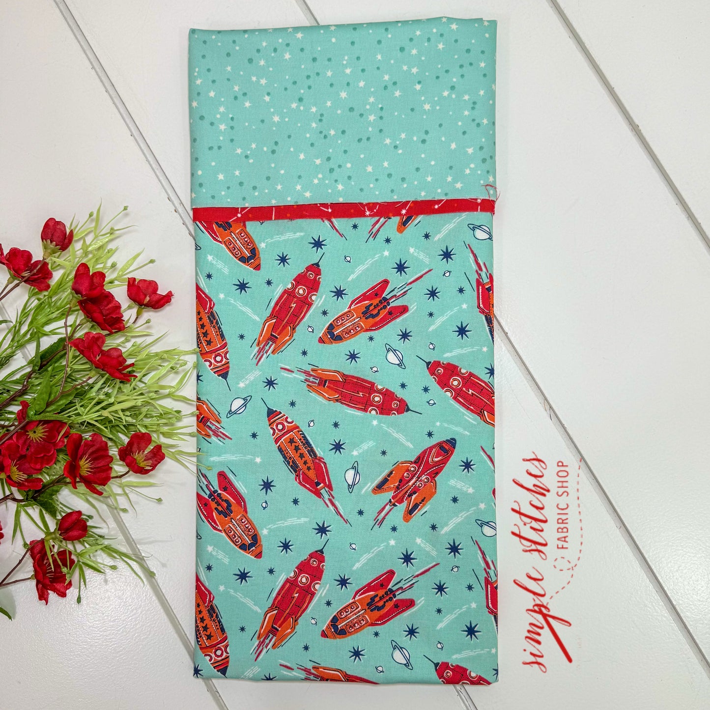 Blast Off- Light Blue Pillowcase Kit with Free Pattern