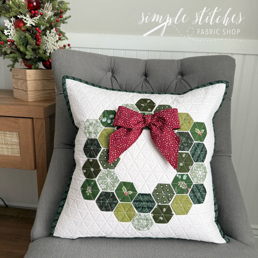 A Hexie Christmas Pillow Kit