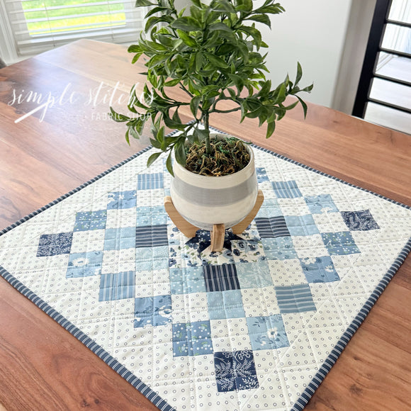 Sunnyside Mini Quilt Kit - Navy Floral Backing