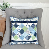 On Point Pillow-Blue Floral Backing