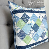 On Point Pillow-Blue Floral Backing