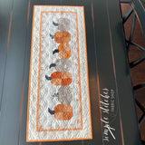 Pumpkins In A Row Runner Kit - Low Volume Background