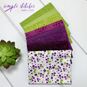 Grape Floral Simple Bundle (8) Fat Quarter Bundle