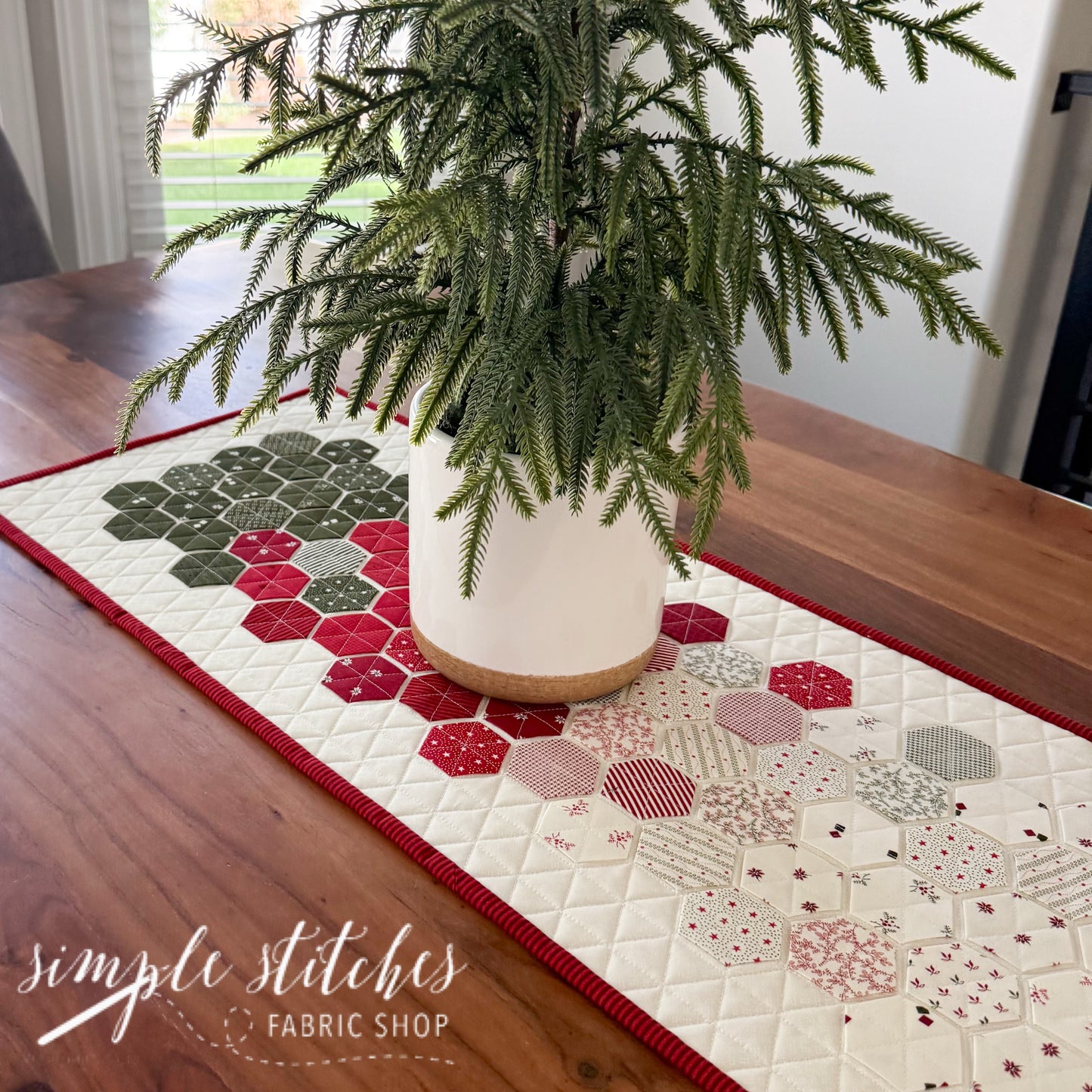 Christmas Hexie Charm Runner Kit