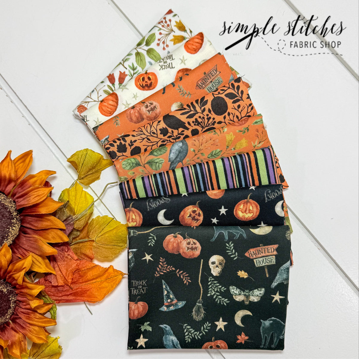 Trick or Treat Simple Bundle (8) Fat Quarter Bundle