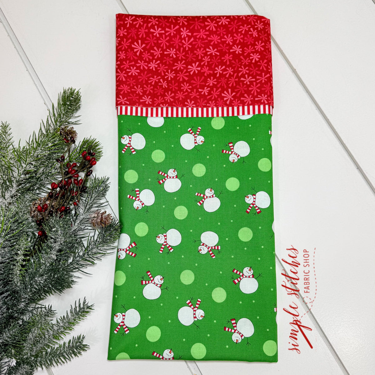 Snowman Toss Pillowcase Kit with Free Pattern