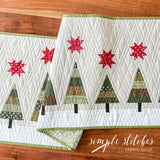 Snowy Pines Table Runner Kit - Light Backing