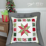 Festive Star Pillow - Snowman Backing