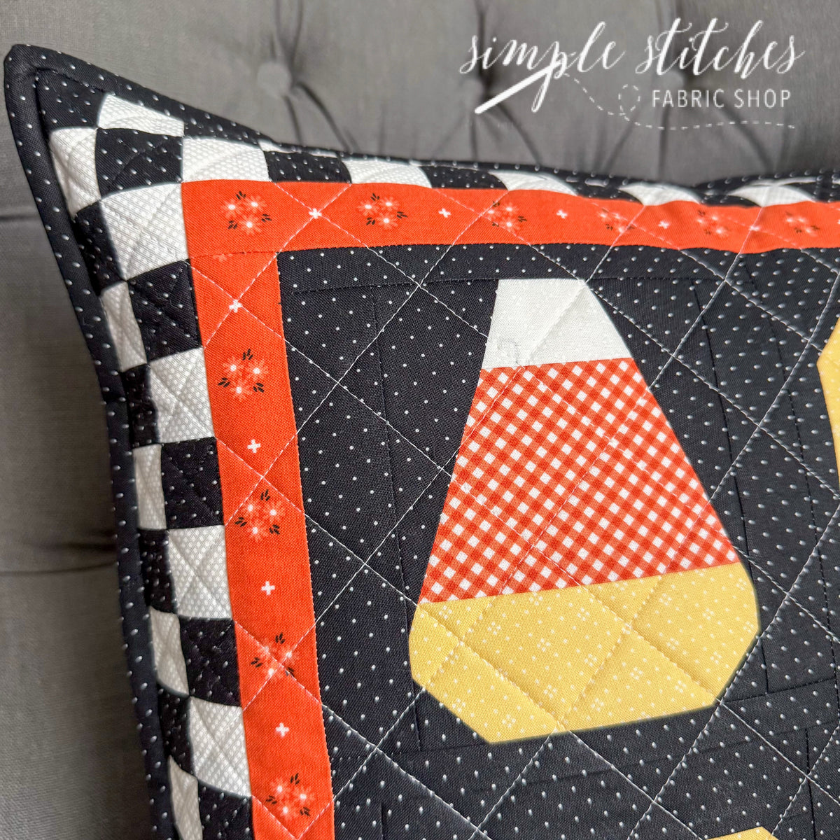 Candy Corn Season Pillow Kit- Orange Backing