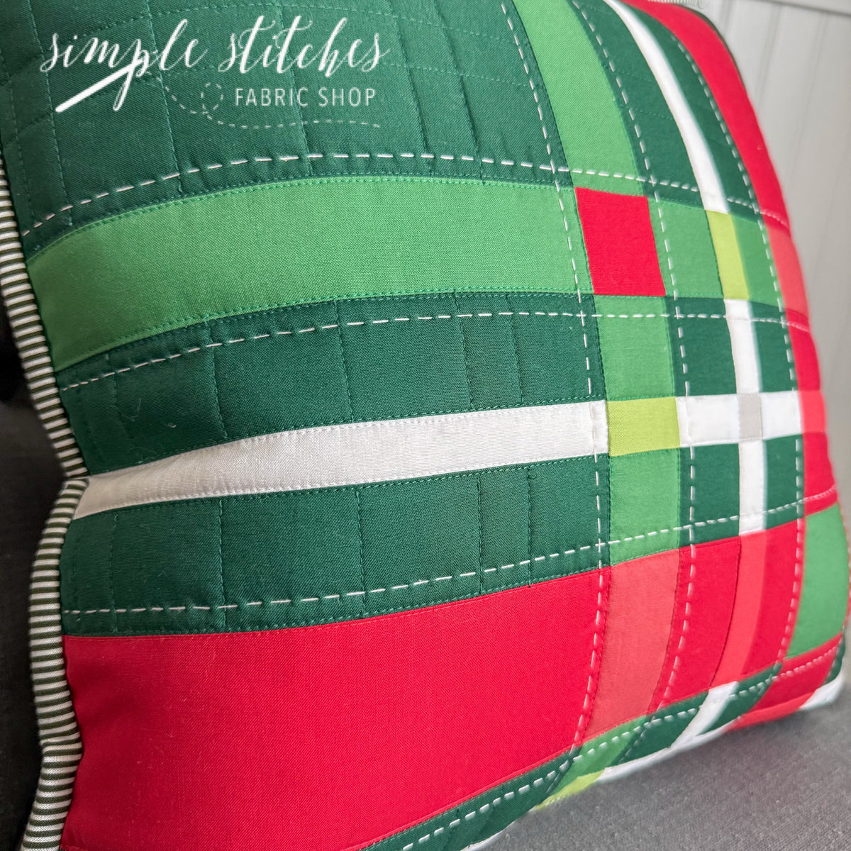 Upscale Plaid Pillow Kit - Cream Backing