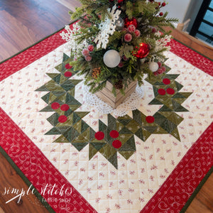 Joy Wreath Mini Quilt Kit - Green Backing