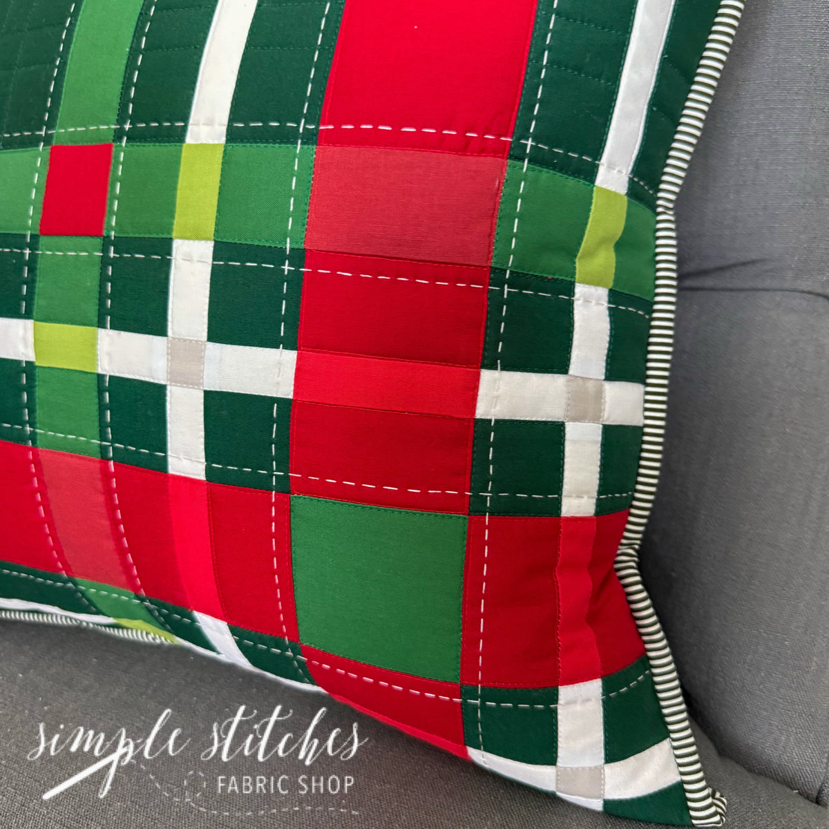 Upscale Plaid Pillow Kit - Cream Backing