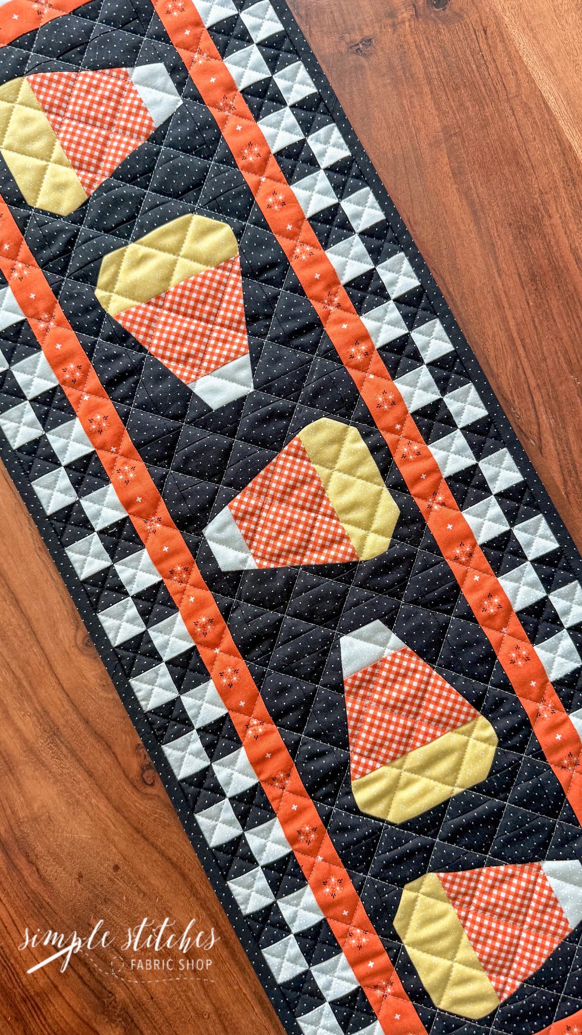 Candy Corn Season Runner Kit- Black Backing