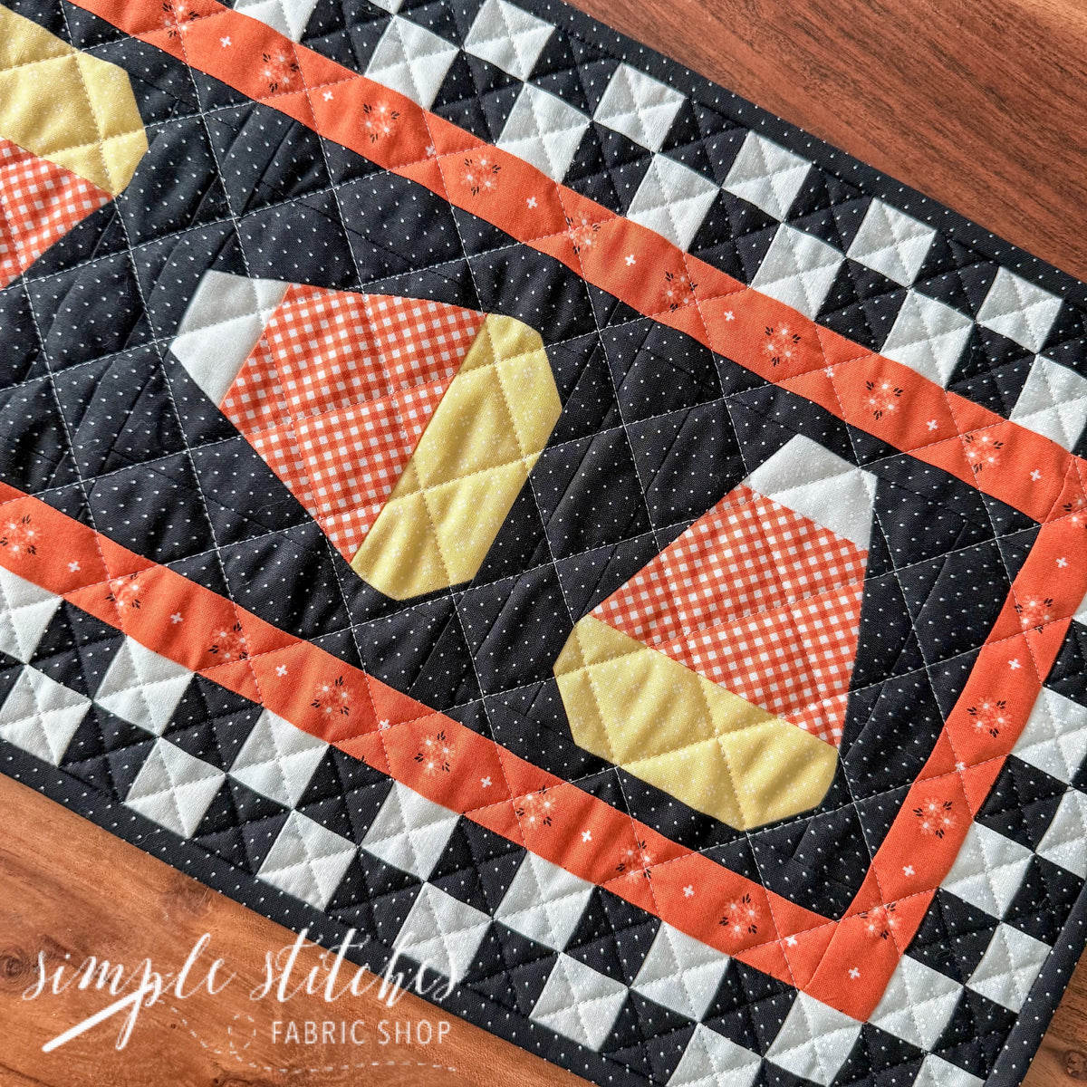 Candy Corn Season Runner Kit- Black Backing