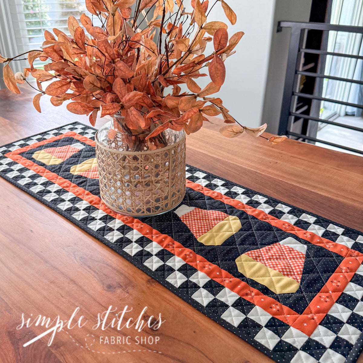 Candy Corn Season Runner Kit- Black Backing