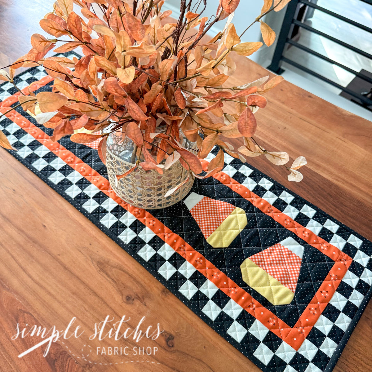 Candy Corn Season Runner Kit- Black Backing