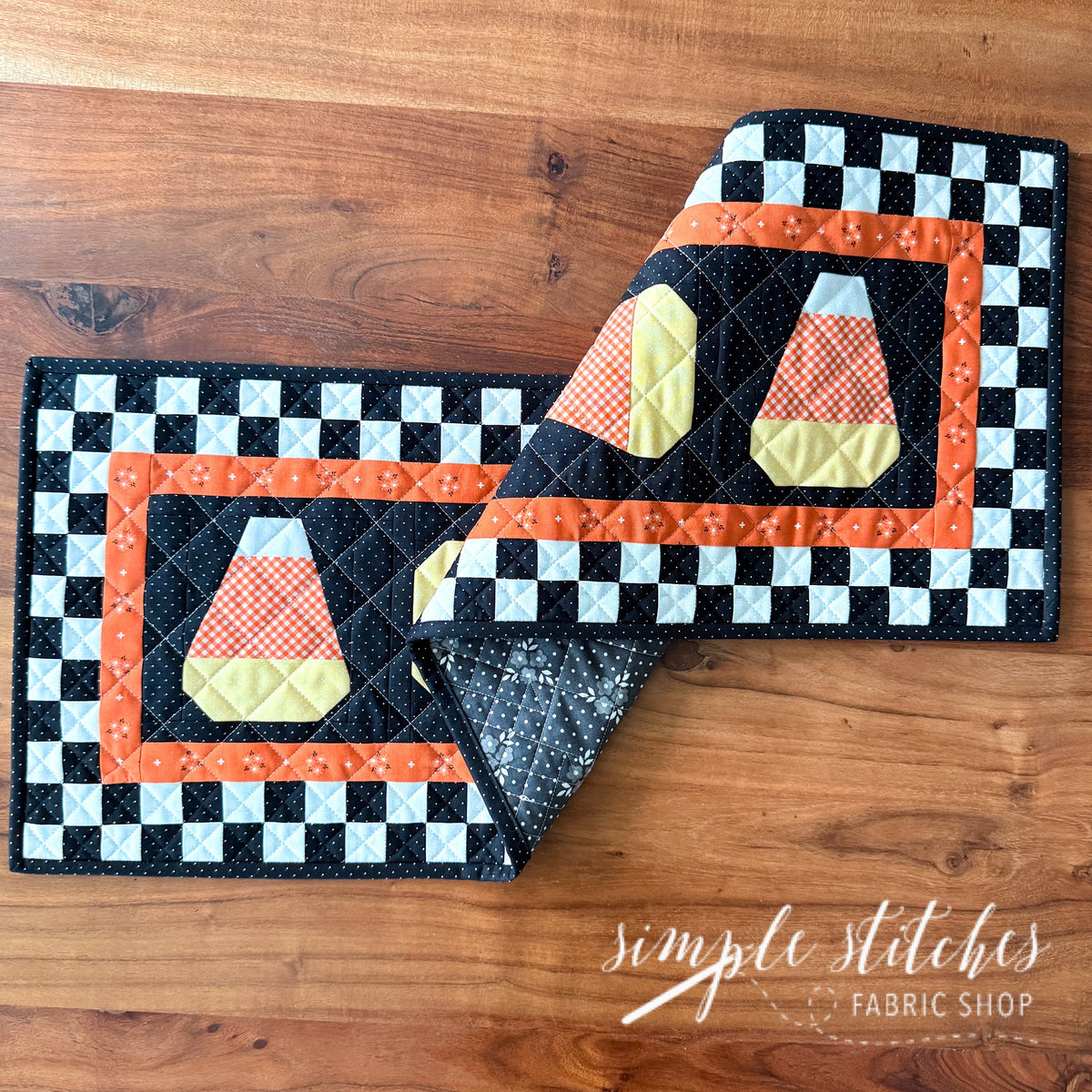 Candy Corn Season Runner Kit- Black Backing