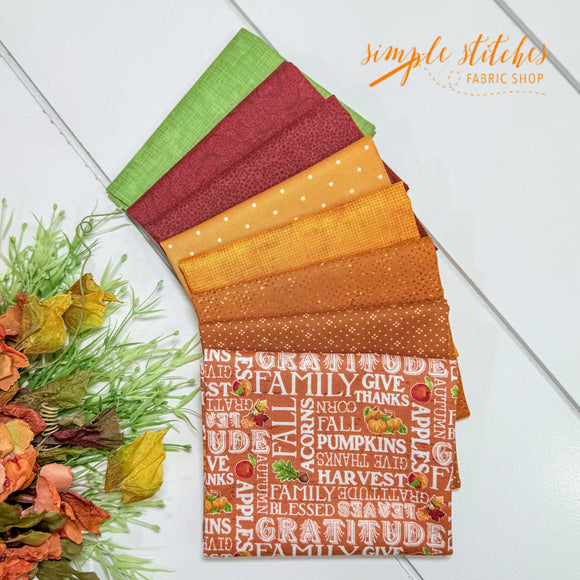 Give Thanks Simple Bundle (8) Fat Quarter Bundle
