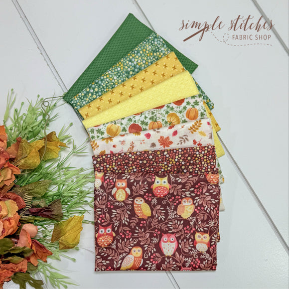 Autumn Owls Simple Bundle (8) Fat Quarter Bundle