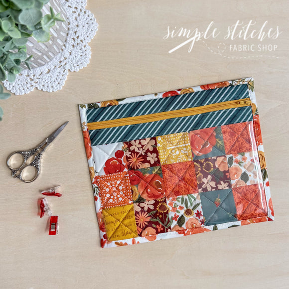 Floral Clear Vinyl Bag - made by Myra