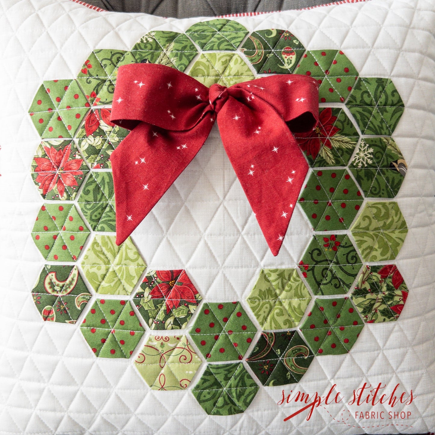 A Hexie Christmas Pillow PDF Pattern