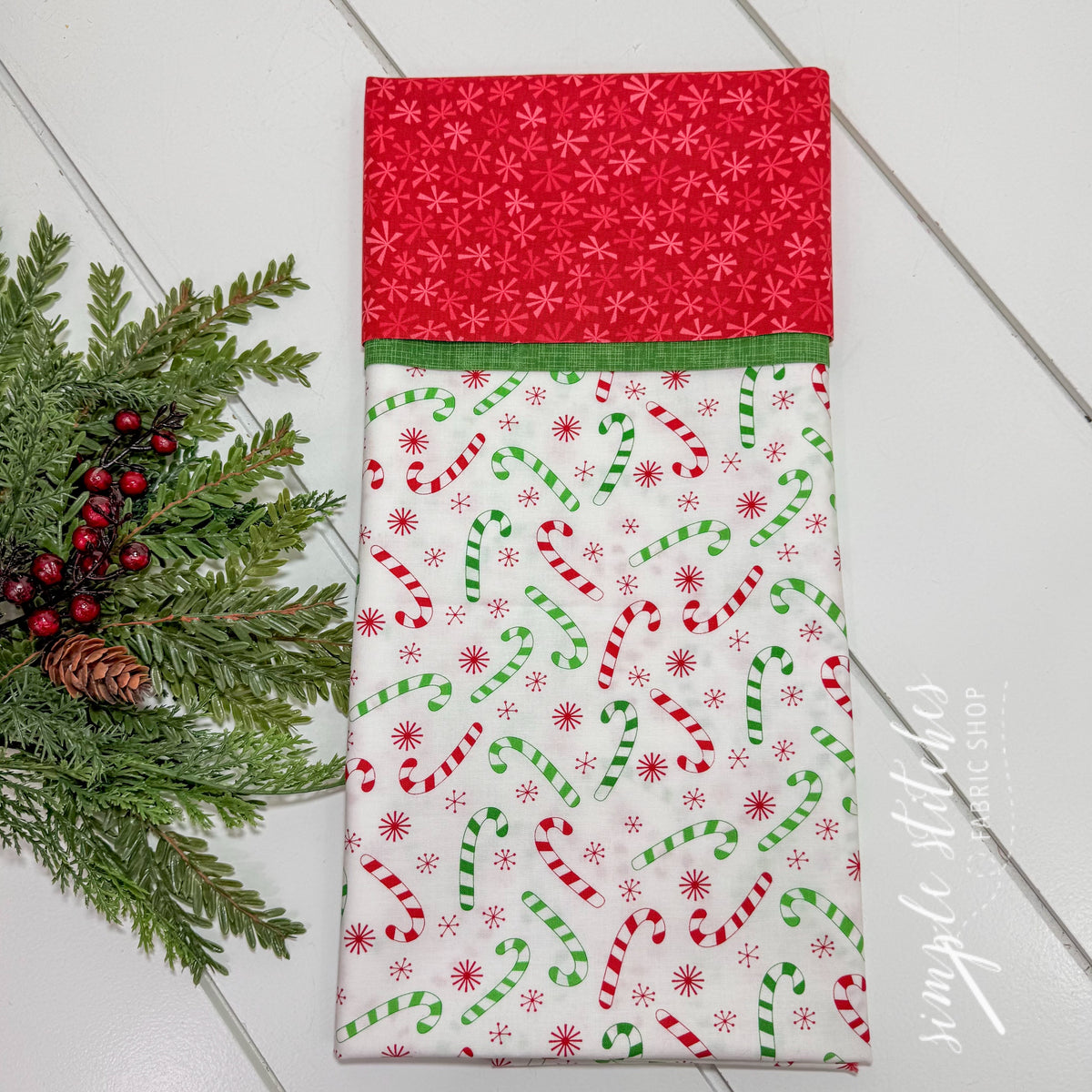 Candy Canes Pillowcase Kit with Free Pattern