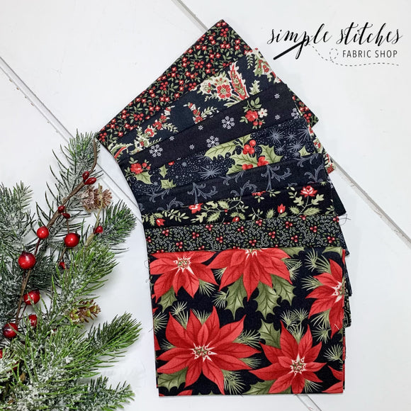 A Christmas Carol Black Simple Bundle (8) Fat Quarters