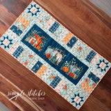 Navy Around the Edge Runner - Navy Pumpkin Backing