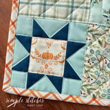 Navy Around the Edge Runner - Navy Pumpkin Backing