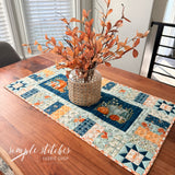 Navy Around the Edge Runner - Navy Pumpkin Backing