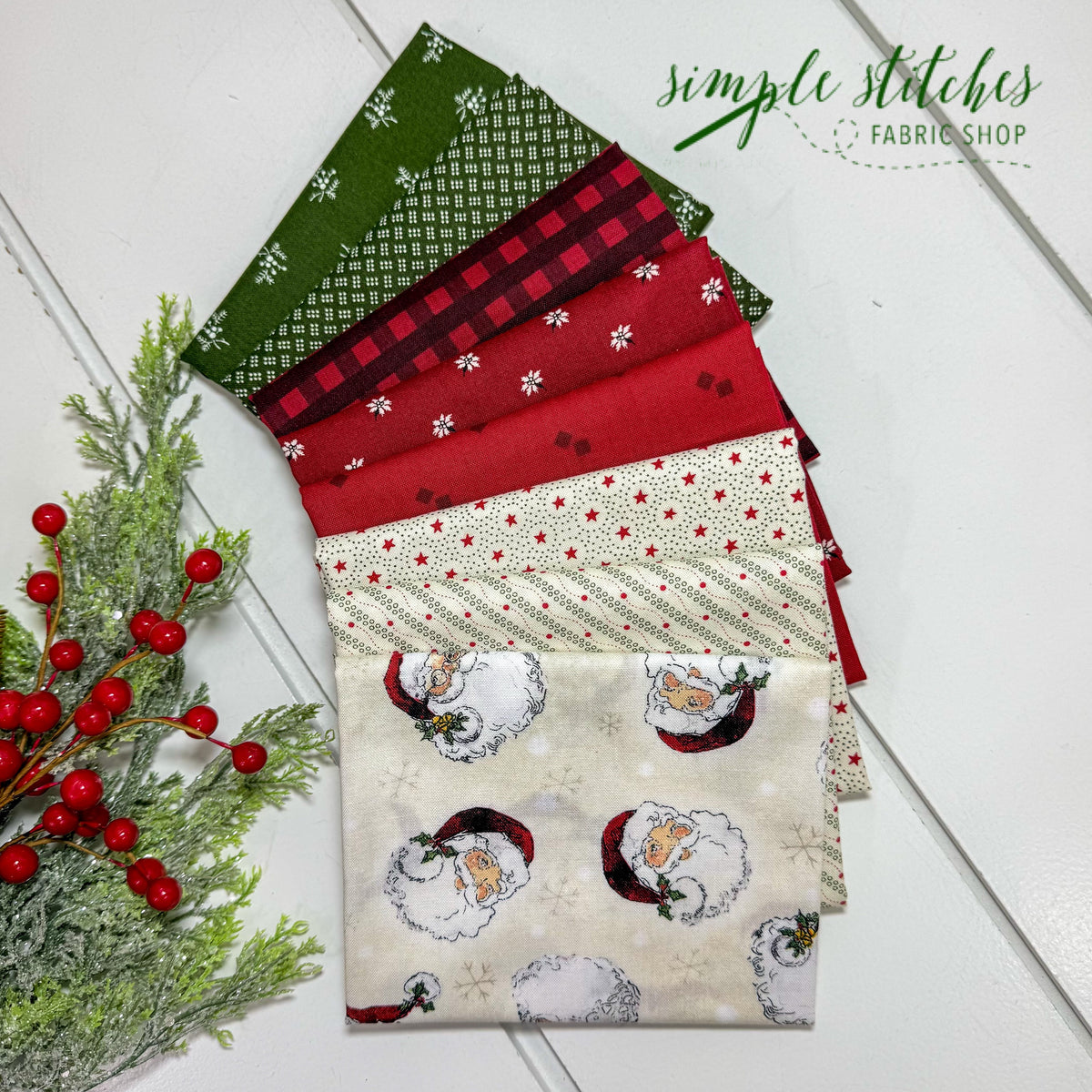 Jolly St. Nick Simple Bundle (8) Fat Quarter Bundle
