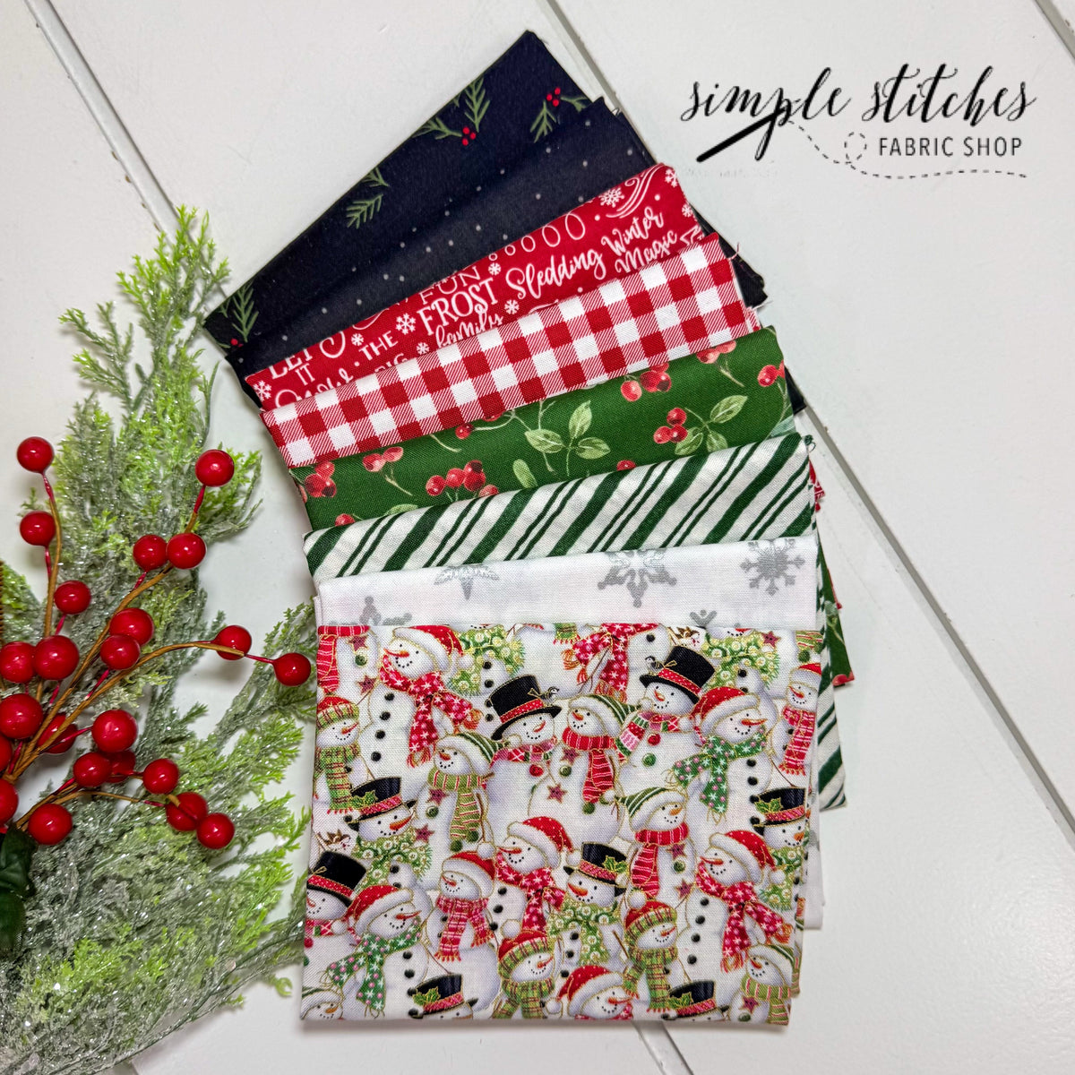 Snowman Cheer Simple Bundle (8) Fat Quarter Bundle