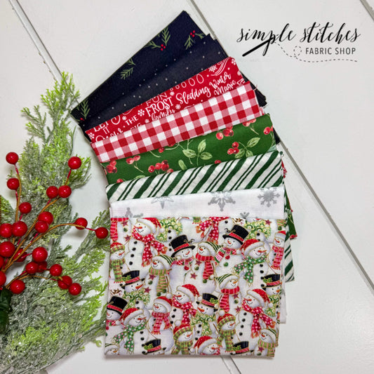 Snowman Cheer Simple Bundle (8) Fat Quarter Bundle