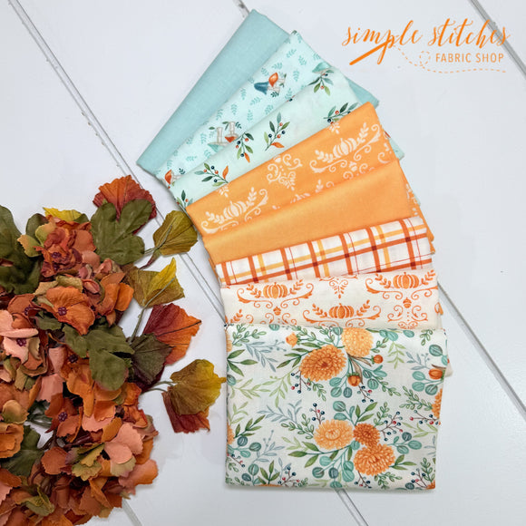 I Love Fall Most Of All Cream Simple Bundle (8) Fat Quarters