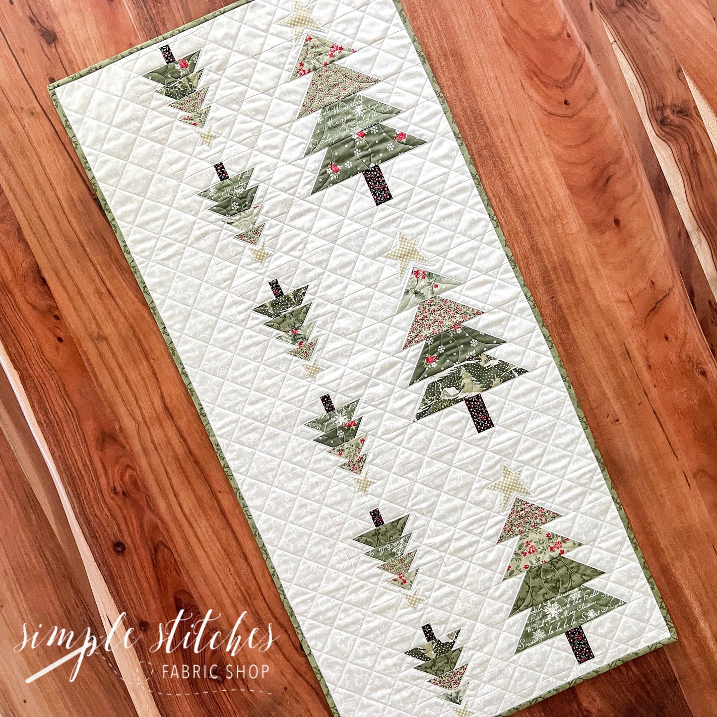 Those Trees Runner - Black Present Backing