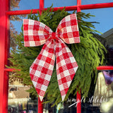 Vintage Charm Bow - Red Gingham