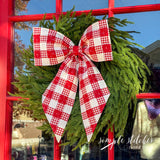 Vintage Charm Bow - Red Gingham