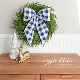 Vintage Charm Bow - Navy Gingham