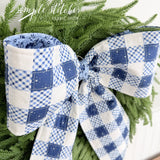 Vintage Charm Bow - Navy Gingham