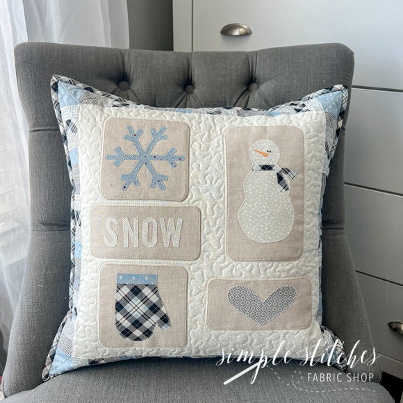 Up North Snowman Pillow - made by Janette