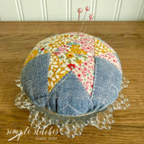 Vintage Pieced Pincushion - made by Myra