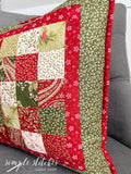 Candlelight Christmas Seasonal Patch Pillow