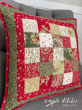 Candlelight Christmas Seasonal Patch Pillow