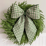 Vintage Charm Bow - Green Plaid