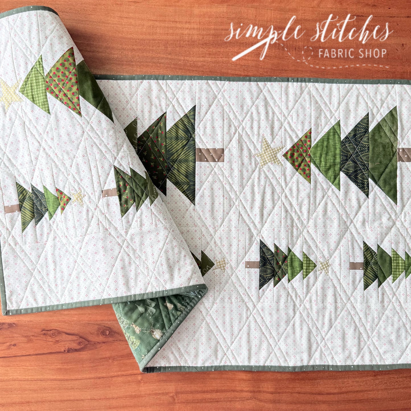 Those Trees Runner - Black Present Backing