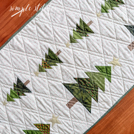 Those Trees Runner - Black Present Backing