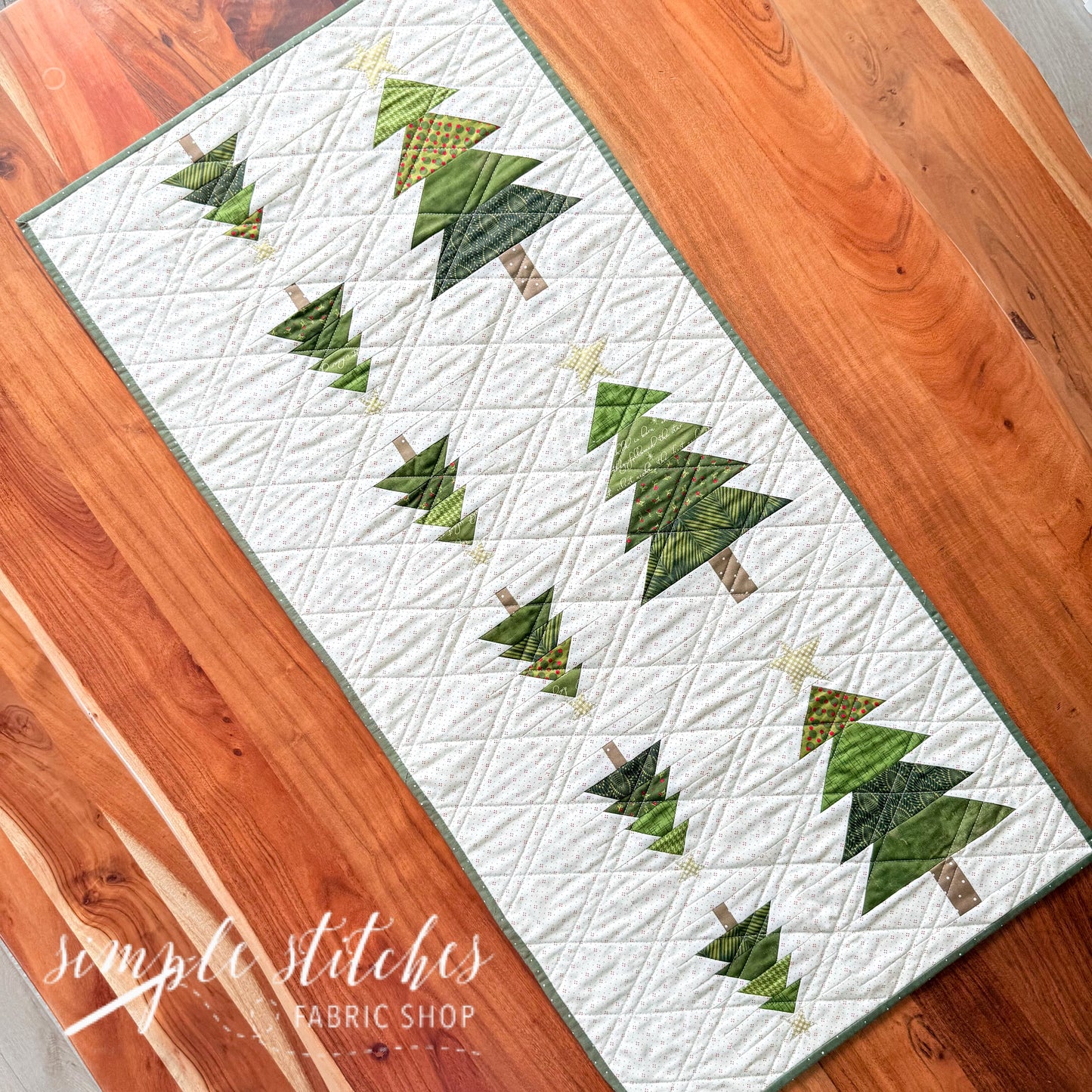 Those Trees Runner - Black Present Backing
