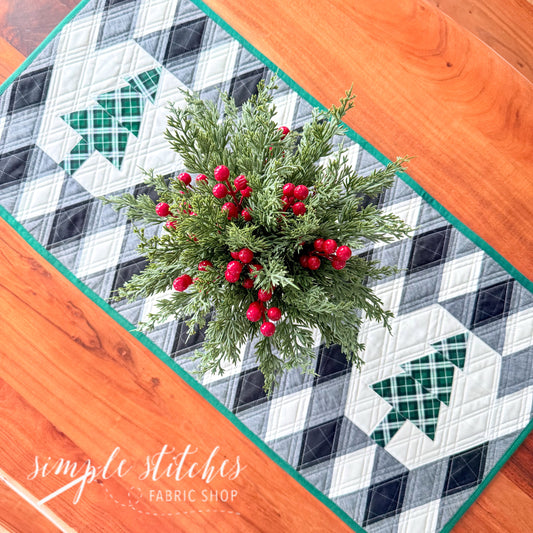 Buffalo Lodge Runner- Green Backing